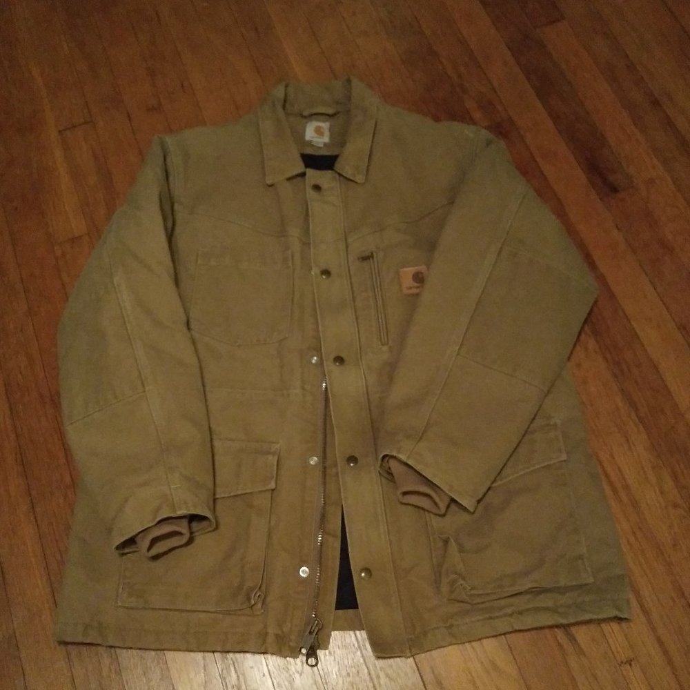 Tan Carhartt Sandstone Rancher - Duck Work Coat